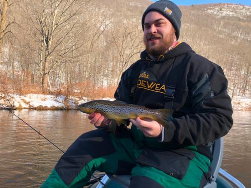 Fly fishing the Deerfield river in February